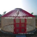 Big Luxury Bamboo Metal Frame Mongolian Yurt Tent With PVC Canvas Layer